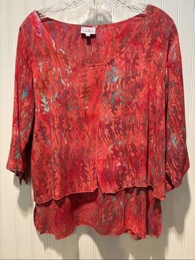 Lost River  Multi-Layered Printed Women's Top Size M